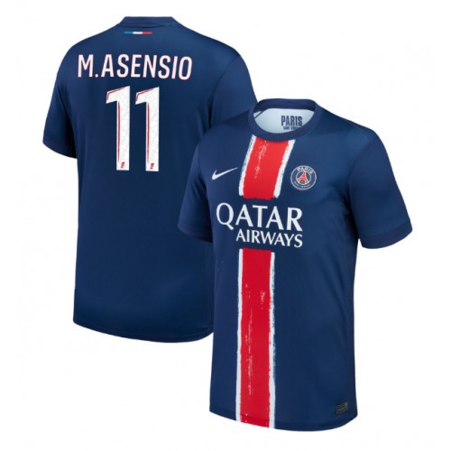 Fotballdrakt Herre Paris Saint-Germain Marco Asensio #11 Hjemmedrakt 2024-25 Kortermet